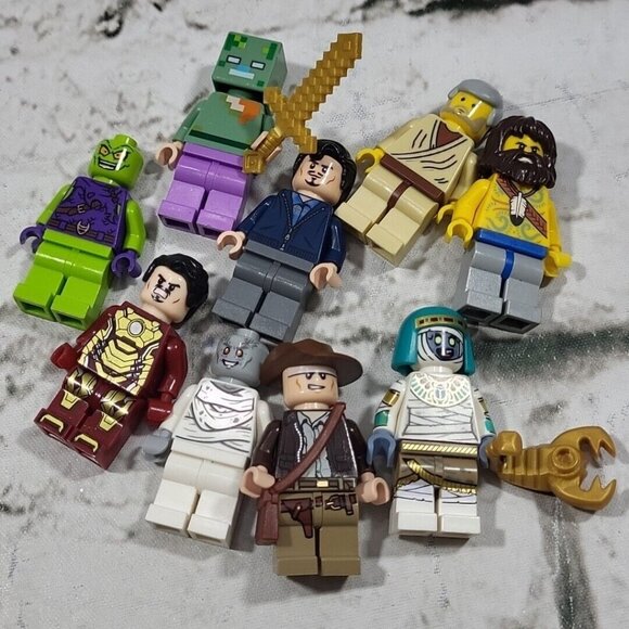 LEGO Mini Figs Special Characters Lot Indiana Jones Mummy Iron Man Stark Obi Won - Picture 6 of 7